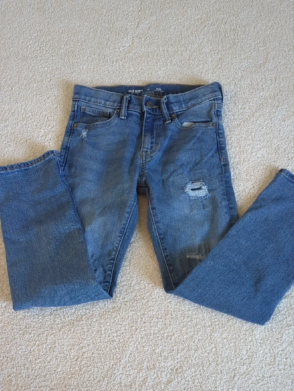3 For $30. Old Navy Boy's Blue Slim Distressed Jeans